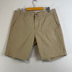Bonobos Washed Chinos Shorts Mens 33 Khaki Tan 9 Inch Inseam 100% Cotton